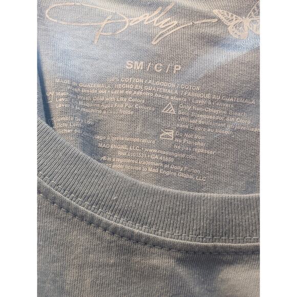 Dolly Parton Short Sleeve Graphic TShirt S Blue Country Icon Casual Layer Staple - Picture 4 of 7